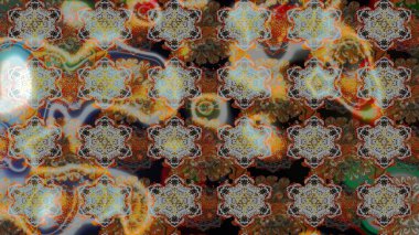 Eskiz arkaplan modeli. Raster hisseleri. Gri ve kahverengi çiçekler. Suluboya, elle çizilmiş.