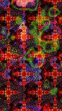 Raster illüstrasyonu. Küçük çiçekteki sevimli çiçek deseni. Siyah ve kahverengi renkte çiçekler.