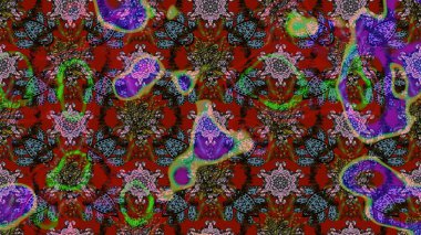 Yumuşak, bahar çiçekli arka plan. Kırmızı ve kahverengi renkte çiçekler. Raster çiçek desenli ve çiçekli..