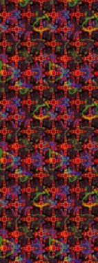 Siyah ve kahverengi kıvırcık çiçekler siyah ve kahverengi renklerde şekillenirler. Klasik çiçek tasarımı elementleri. Raster illüstrasyonu.