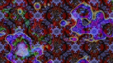 Raster - stok. Kahverengi ve menekşe çiçekli eskiz deseni, suluboya çiçek deseni, şirin çiçek, duvar kağıdı, kart veya kumaş için fayanslı.