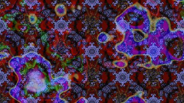 Raster - stok. Kahverengi ve menekşe çiçekli eskiz deseni, suluboya çiçek deseni, şirin çiçek, duvar kağıdı, kart veya kumaş için fayanslı.