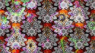 Hoş bir çiçek geçmişi var. Küçük bir çiçekte eskiz deseni. Güzel kumaş deseni. Raster illüstrasyonu.