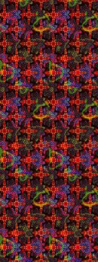 Siyah ve kahverengi kıvırcık çiçekler siyah ve kahverengi renklerde şekillenirler. Klasik çiçek tasarımı elementleri. Raster illüstrasyonu.