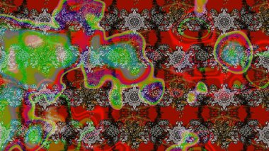 Etnik Mandala süsü. Kızılderili desenli desenli desenli şal deseni. Raster Henna dövme stili. Tekstil, tebrik kartı, boyama kitabı, telefon kılıfı baskısı için kullanılabilir.