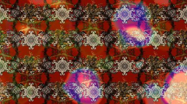 El çizimi. Çiçekli eskiz deseni. Suluboya çizimi. Kahverengi ve bej renkli çiçekler.