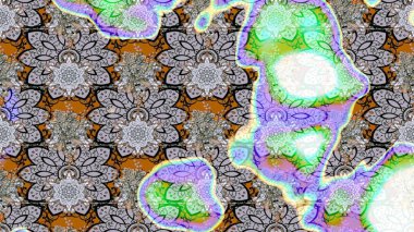 Çiçek desenli raster, gri ve nötr çizgi grafik desenli soyut raster arkaplan. Modern stil dokusu.