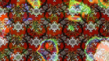 Raster illüstrasyonu. Taslak dekoratif arka plan, çiçek mandala. Kahverengi ve kırmızı renklerde. Çiçek..