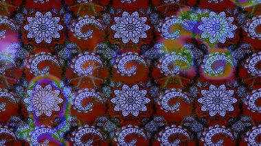 Nazik, sevimli çiçek arkaplanı. Mavi ve kırmızı renkte çiçekler. Raster çiçek desenli ve çiçekli..