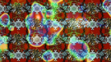 Nazikçe, güzel çiçek arkaplanı. Kahverengi ve yeşil renkli çiçekler. Raster çiçek desenli ve çiçekli..