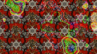 Zarif, parlak ve eskiz kırmızı ve kahverengi desenli. Sabıka fotoğraflarında, bebek kıyafetlerinde, duvar kâğıtlarında, paket kutularında falan kullanılabilir. Raster..