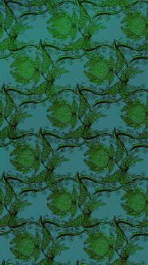 Sevimli küçük çiçek desenle. Raster resim. Çiçek desenli çiçek ve yaprakları ile.