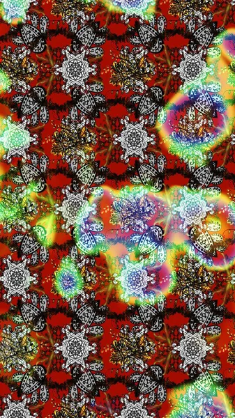 Çiçekler suluboya eskiz deseni. Raster Stili kumaş deseni.