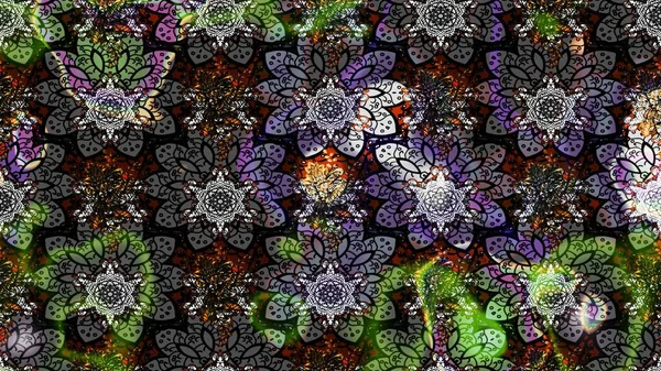 Gri ve siyah renkli çiçekler. Hediye ambalaj kağıdı, tebrik kartları, posterler ve pankart tasarımı. Raster düz çiçek çizim deseni.