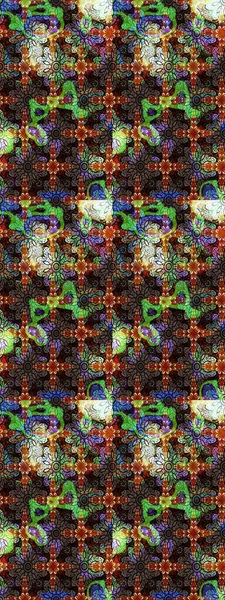 Folk style. Modern floral background. The elegant the template for fashion prints. Amazing sketch floral pattern with bright colorful flowers and leaves on a brown and black colors.