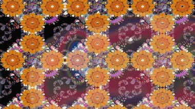Renkli Bahar Teması eskiz kalıbı. Raster illüstrasyonu. Şirin çiçek elementleri. Düz Çiçek Elementleri Tasarımı. Çizim deseni Modaya uygun kumaş deseni.