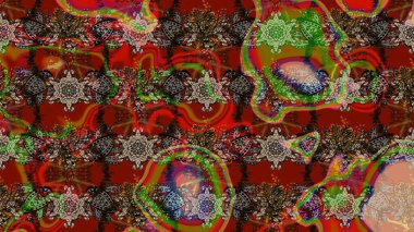 Raster illüstrasyonu. Şatafatlı bahar bahçesi dokusu. Çiçek deseni. Çiçek çizimi arkaplanı.