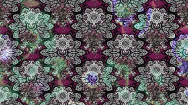 Flowers on gray and black colors. Sketch flower pattern can be used for wallpaper. Raster illustration.