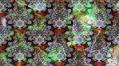 Raster illüstrasyonundaki çiçek desenli çizim. Renkli Bahar Teması eskiz kalıbı. Düz Çiçek Elementleri Tasarımı. Gri ve nötr renkte çiçekler.