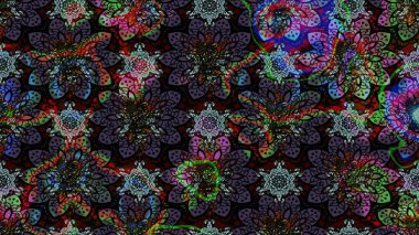 Çiçekli karalama şeklinde Raster çiçek deseni. Siyah ve gri renkli çiçekler. Nazik, sevimli çiçek arkaplanı..