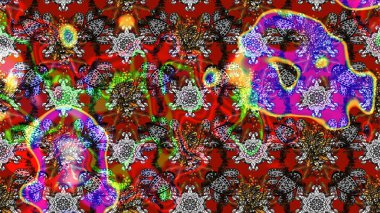 Çiçek desenli eskiz, darbeler, sıçramalar, yaz çiçekleri. Raster illüstrasyonu. Kırmızı ve gri renkte çiçekler.