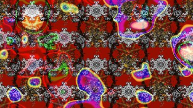 Kırmızı ve gri renkte çiçekler. Elle boyanmış suluboya resim çizimi çiçekler ve bitkiler.