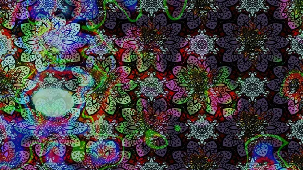 Raster deseni. Botanik çizim kalıbı. Suluboya etkisi. Organik elementler.