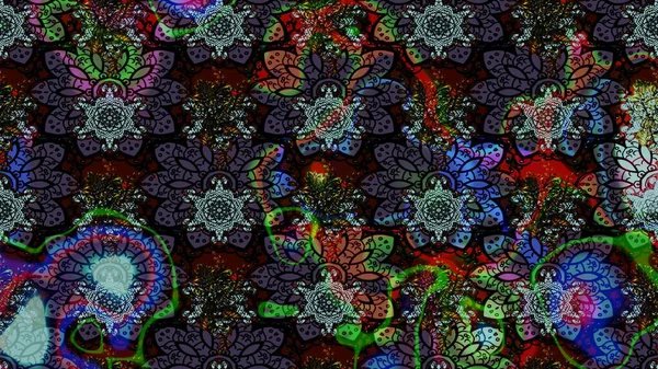 Raster - stok. Siyah ve gri çiçekli eskiz deseni, suluboya çiçek deseni, sevimli çiçek, duvar kağıdı, kart veya kumaş için fayanslı.