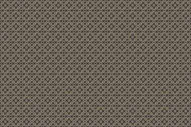 Senin tasarımın için, duvar kağıdı. Altın desenli gri, bej ve kahverengi renklerde altın çiçekli elementler. Altın rengi, kusursuz çizim. Raster geometrik arkaplanı.