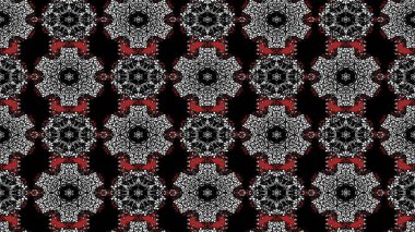 Raster illüstrasyonu. Siyah ve gri renkli şirin tekstil tarzında. Çiçek arkaplan. Çiçek duvar kâğıdı. Renkli çizim deseni.