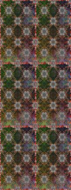 Raster. Gri ve kahverengi renkte güzel çiçekler, suluboya çiçek desenleri, duvar kağıdı, kart veya kumaş için fayanslı desenler..