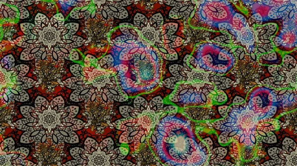 Güzel kumaş deseni. Düz Çiçek Elementleri Tasarımı. Güzel eskiz şekli. Renkli Yaz Temalı eskiz kalıbı. Raster çiçekli arka plan. Yazdır.