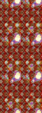 Tropik çiçek desenleri. Raster illüstrasyonu. Kahverengi ve kırmızı renkte çiçekler.