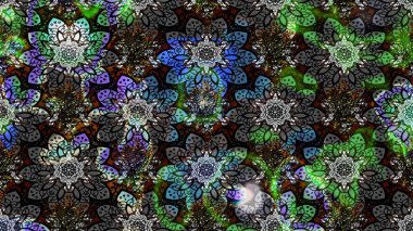 Gri ve siyah renkli şirin çiçek deseni. Raster Modaya uygun kumaş deseni. Düz Çiçek Elementleri Tasarımı. Renkli Bahar Teması çizim şablonu.