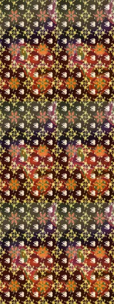 Şirin karalamalı çiçek desenli çizim. Raster illüstrasyonu. Raster illüstrasyonu. Eskiz tarzı kahverengi ve yeşil renklerde. El yapımı çiçek ve bitki koleksiyonu.