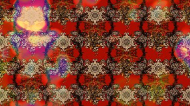 Sevimli küçük çiçek desenle. Raster resim. Çiçek desenli çiçek ve yaprakları ile.