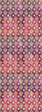 Vadinin pembe ve bej renkli çiçekleri. Çiçeksel çizim kalıbının çizimi.