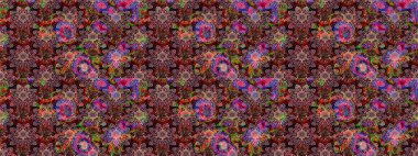 Raster çiçekli arka plan. Yazdır. Renkli Yaz Temalı eskiz kalıbı. Güzel eskiz şekli. Güzel kumaş deseni. Düz Çiçek Elementleri Tasarımı.