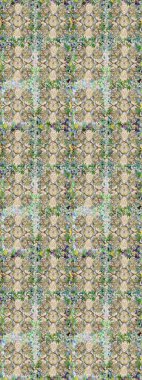 Raster altın desen. Doğulu stil altın deseni altın elementlerle birlikte nötr ve bej renklerde arabesliyor. Kusursuz kıvırcık saçlar..