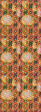 Kart, duvar kağıdı, ambalaj ve tekstil için klasik tasarım. Raster illüstrasyonu. Klasik çiçek dokusu. Altın şablon. Kusursuz desenli altın elementler. Kahverengi ve turuncu renkli Royal retro.