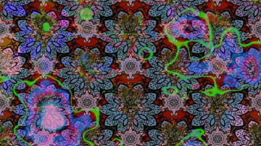 Flat Flower Elements Design. Flowers on neutral and black colors. Sketch Floral Pattern in Raster illustration. Colour Spring Theme sketch pattern Background.