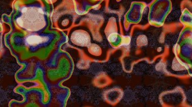 Düz Çiçek Elementleri Tasarımı. Kahverengi ve yeşil renklerde zarif çiçekli suluboya. Raster illüstrasyonu. Renkli Bahar Teması çizim şablonu.