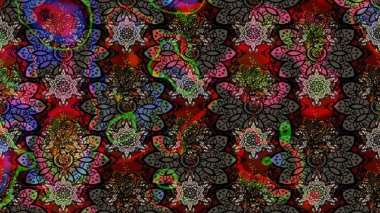 Raster - stok. Siyah ve kahverengi çiçekli eskiz deseni, suluboya çiçek deseni, sevimli çiçek, duvar kağıdı, kart veya kumaş için fayanslı.