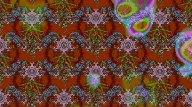 Tekstil, kumaş, kapaklar, duvar kağıtları, baskı, naylon, koleksiyon defteri, örgü, dekupaj için güzel bir eskiz. Küçük kahverengi ve yeşil çiçeklerle oldukça kaliteli besin torbası deseni.