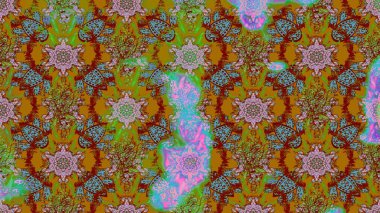 Sabıka fotoğraflarında, bebek kıyafetlerinde, duvar kâğıtlarında, paket kutularında falan kullanılabilir. Zarif, parlak ve eskiz kahverengi ve yeşil çiçek desenli tasarım.