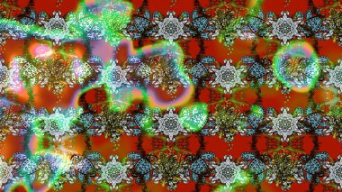 Suluboya çiçekli çiçek deseni. Kahverengi ve yeşil renklerde güzel bir tekstil. Raster illüstrasyonu.