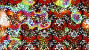 Raster çiçek desenli çiçek deseni, yapraklar, dekoratif elementler, sıçrama, lekeler, el çizimi kontur çizgileri ve Doodle çizim stili, grafik raster çizim çizimi.