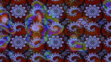 Çiçek tasarımı için inanılmaz bir kolaj cenneti tarzı. Parlak çiçekli kolaj çiçekleri mavi ve kahverengi. Çiçekli zambaklar eskiz arka planı.