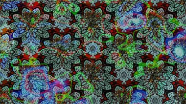 Modern çiçek arkaplanı. Parlak renkli çiçekleri ve yeşil ve mavi renkli yaprakları olan harika bir çiçek deseni. Halk tarzı. Moda baskıları için zarif bir şablon.