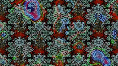 Tomurcukları çiçek olan sevimli bir çiçek deseni. Eskiz geçmişi. Raster. Raster illüstrasyonu. Kumaş, tekstil, duvar kağıdı baskısı için. Antika retro tarzı.